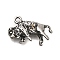 Retro 304 Stainless Steel Pendants, Animal Charms, Antique Silver, Leopard, 15x19x5mm, Hole: 1.6mm