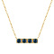 Colorful Gemstones Necklaces, Stainless Steel Cable Chain Necklace for Women