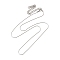 Non-Tarnish 304 Stainless Steel Boston Link Chain Necklace for Women, Stainless Steel Color, 16.02 inch(40.7cm)