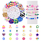 DIY Jewelry Making Finding Kits, including Handmade Polymer Clay & Acrylic & CCb Beads, Mixed Shapes, Mixed Color, 6~12x6~10.5x1~5mm, Hole: 1.2~2mm