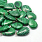 Teardrop Dyed Synthetic Malachite Pendants, with Platinum Tone Brass Findings, 25~29x16~17x5~6mm, Hole: 2x7mm