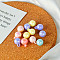 Opaque Resin Pendants, Round, Mixed Color, 18.5x14mm, Hole: 3.5mm, about 5pcs/bag