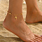Brass and Iron Dolphin Charm Anklets for Women Daily and Vacation Wear, Golden, 8-5/8 inch(220mm)