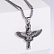 Fashion Stainless Steel Cross Animal Eagle Pendant Necklaces for Men, Stainless Steel Color