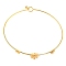 304 Stainless Steel Three Small Daisy Flower Choker Necklaces for Women, Real 18K Gold Plated, Inner Diameter: 4.92 inch(12.5cm)