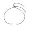 Non-Tarnish 304 Stainless Steel Curb Chain Bracelet Slider Making, Stainless Steel Color, 10-1/8 inch(25.8cm)