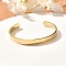 304 Stainless Steel Blank Cuff Bangles, Name Text Bangle, Golden, Inner Diameter: 50x63mm, Width: 8mm
