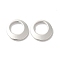 Brass Pendant, Lead Free & Cadmium Free, Flat Round, 925 Sterling Silver Plated, 10x1mm, Hole: 6mm