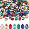 SUPERFINDINGS 175Pcs 7 Colors Teardrop Sew on Rhinestone Bright Flat Back Beads Buttons Crystal Faceted Embellishments Buttons for Clothes Garment,Clothing,Bags,Shoes,Dress,Wedding Party Decoration