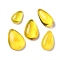Natural Baltic Amber Pendants, Teardrop Charms, 24x15x8mm, Hole: 0.8mm