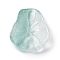 Transparent Glass Beads Caps, Lotus Leaf, Cadet Blue, 21.5x18.5x5.5mm, Hole: 1.4mm