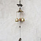 Alloy Wind Chimes Hanging Ornaments, with Bell, Turtle, 460~490mm