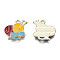 Alloy Enamel Pendants, Cadmium Free & Lead Free, Light Gold, Woolen Ball Of Yarn Charm, Gold, 17x16x1.5mm, Hole: 1.6mm