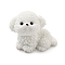 Resin Cute Dog Display Decorations, for Home Office Desk Decoration, White, 31x17.5x22.5mm