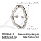 Irregular 304 Stainless Steel Adjustable Open Cuff Rings for Women, Stainless Steel Color, Inner Diameter: 17mm