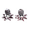 Handmade Lampwork Beads, No Hole, Octopus, Purple, 15.5~17x23.5~25x21~24.5mm