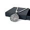 Stainless Steel Heart Cross Pendant Necklaces for Men, Stainless Steel Color, 23.62 inch(60cm)