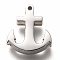 Non-Tarnish 304 Stainless Steel Slide Charms, Anchor, Stainless Steel Color, 12x10.5x3.5mm, Hole: 8x1.5mm