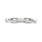 Brass Micro Pave Cubic Zirconia Fold Over Clasps, Cadmium Free & Nickel Free & Lead Free, Star, Platinum, 50mm