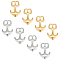 UNICRAFTALE 6Pcs 2 Colors 304 Stainless Steel Anchor Charm Anchor Hook Clasps Metal Anchor Charms Cord End Connector Clasp for Cord Bracelets Jewelry Making 33x21mm