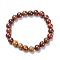 Natural Carnelian Stretch Beaded Bracelets, Round, Inner Diameter: 2-1/8 inch(5.5cm), Beads: 8~9mm
