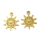 Ion Plating(IP) 304 Stainless Steel Charms, Laser Cut, Sun Charm, Golden, 15x12x1mm, Hole: 1.4mm