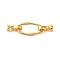 Brass Fold Over Clasps, Cadmium Free & Nickel Free & Lead Free, Oval, Real 18K Gold Plated, 40mm, Hole: 4mm