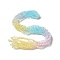 Transparent Glass Bead Strands, Segmented Multi-color Beads, Triangle, Pale Turquoise, 4.5x4x3.5mm, Hole: 1mm, about 134~137pcs/strand, 13.27~13.39''(33.7~34cm)