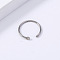 304 Stainless Steel Flat Round Cuff Hoop Nose Rings, Stainless Steel Color, 13x13mm