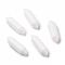 Glass Beads, No Hole, Bullet, White, 22~23x6x6mm