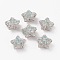 Handamde Polymer Clay Rhinestone Beads, with Larimar, Star, Crystal, 21.9~22.5x23.1~24x10.4~11.2mm, Hole: 1mm