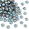Preciosa® Crystal Hotfix Flatback Stones, Czech Crystal, Round(438 11 612 Chaton Rose VIVA 12 ®), 40010 200 Black Diamond AB, SS10(2.7~2.9mm)
