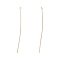 Brass Eye Pins, Cadmium Free & Nickel Free & Lead Free, for Jewelry Making, Real 18K Gold Plated, 18 Gauge, 70x3.5mm, Hole: 1mm