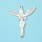 Tibetan Style Fairy Sprite Charms, Halloween, Characters Alloy Pendants in Fairy Tales, Lead Free & Cadmium Free & Nickel Free, Idea For Jewelry Making, Silver Color Plated, about 51mm long, 46mm wide, 2mm thick, hole: 1.5mm