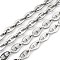 Tarnish Resistant 304 Stainless Steel Link Chains, Unwelded, Stainless Steel Color, Link: 13.5x7.5x1mm, Oval: 6x4.5x2mm