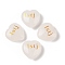 Natural Quartz Crystal Heart Engraving MBTI Figurines Statues for Home Office Desk Decorations, Word Istj, 30x30x12.5~13mm