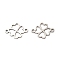 Non-Tarnish 201 Stainless Steel Connector Charm, Clover Link, Stainless Steel Color, 11.5x16x1mm, Hole: 1.5mm