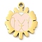 304 Stainless Steel Pendants, with Enamel, Golden, Sun, 17.5x14.5x1.7mm, Hole: 1.4mm
