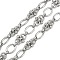 304 Stainless Steel Oval Link Chains, Unwelded, with Spool, Stainless Steel Color, 13.5x10x2mm, about 16.40 Feet(5m)/Roll