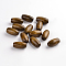 Natural Wood Beads, Dyed, Oval, Coconut Brown, 15x7mm, Hole: 2.5mm, about 3600pcs/1000g