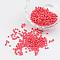 DIY Craft Beads 12/0 Opaque Colors Lustered Round Glass Seed Beads, Red, Size: about 2mm in diameter, hole:1mm, about 3304pcs/50g