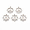Non-Tarnish Chakra 201 Stainless Steel Pendants, Yoga , Stainless Steel Color, 26.5x25x1.5mm, Hole: 1.4mm