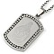 201 Stainless Steel Micro Pave Clear Cubic Zirconia Virgin Mary Rectangle Pendant Necklaces, Stainless Steel Color, 23.62 inch(60cm)