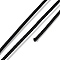 Braided Round Steel Wire, for DIY Bracelets, Black, 3.2mm