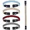 4Pcs 4 Style Unisex Adjustable No Buckle Imitation Leather Elastic Waist Belt, with Iron Button, for Jeans Pants Skirts, Mixed Color, 580x24.5x2mm, 1pc/style