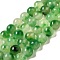 Natural Dyed White Jade Beads Strands, Round, Lawn Green, 10~10.5mm in diameter, Hole: 1mm, about 37pcs/strand, 14.76''~14.80''(37.5~37.6cm)