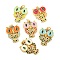 Brass Micro Pave Clear Cubic Zirconia Pendants, Cadmium Free & Nickel Free & Lead Free, with Enamel Real 18K Gold Plated, Owl, Mixed Color, 24x17.5x3.5mm, Hole: 3mm