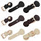 6 Sets 3 Colors PU Leather Sew on Purse Locks, with Alloy Buckle & Magnetic Clasp, Mixed Color, 2.5~8.1x1.5~3x0.8~1.75cm, 2 sets/color