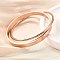 304 Stainless Steel Bangles, Criss Cross Bangles for Women, Rose Gold, 1/4 inch(0.7cm), Inner Diameter: 2-1/2 inch(6.35cm); 1/8 inch(0.3cm), Inner Diameter: 2-1/2 inch(6.35cm)