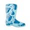Opaque Acrylic Pendants, Boots, Dodger Blue, 45.5x36x2.5mm, Hole: 1.5mm